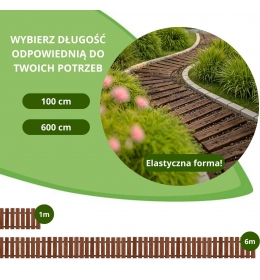 Ścieżka ogrodowa modrzewiowa, szerokość 30 cm - antypoślizgowa, elastyczna, idealny do ogrodu i na taras