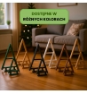 Dekoracja Świąteczna, Choinka - Zestaw dwóch choinek z drewna sosnowego