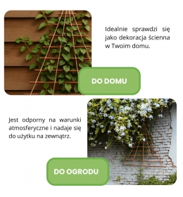 Wisząca choinka z wikliny - ręcznie robiona dekoracja ścienna z sznurkiem jutowym, na okres świąteczny