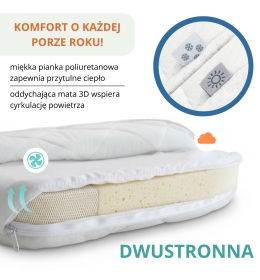be4home materac owalny AREO dla niemowląt  - do kołyski, wózka i gondoli