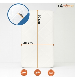 be4home materac dziecięcy AREO, do łóżeczka, kołyski, hipoalergiczny, oddychający, dwustronny