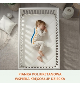 be4home materac dziecięcy AREO, do łóżeczka, kołyski, hipoalergiczny, oddychający, dwustronny