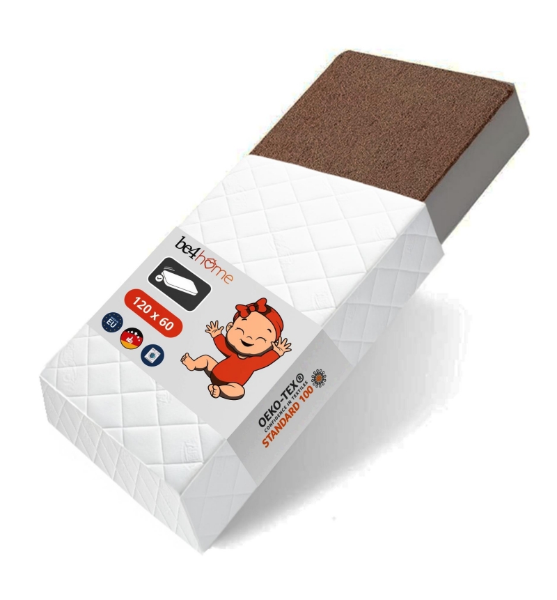 Materac dziecięcy be4home Prima - materac kokosowo-piankowy, dwustronny, pokrowiec Aloe Vera