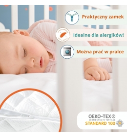 Materac dziecięcy be4home Prima - materac kokosowo-piankowy, dwustronny, pokrowiec Aloe Vera
