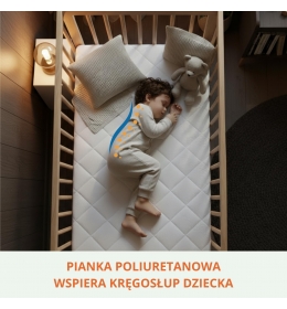 Materac dziecięcy be4home Prima - materac kokosowo-piankowy, dwustronny, pokrowiec Aloe Vera