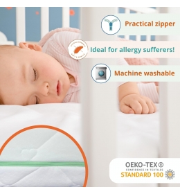 Materac dziecięcy be4home Visco II - materac do łóżeczka, dwustronny, Aloe Vera, Oeko-TEX