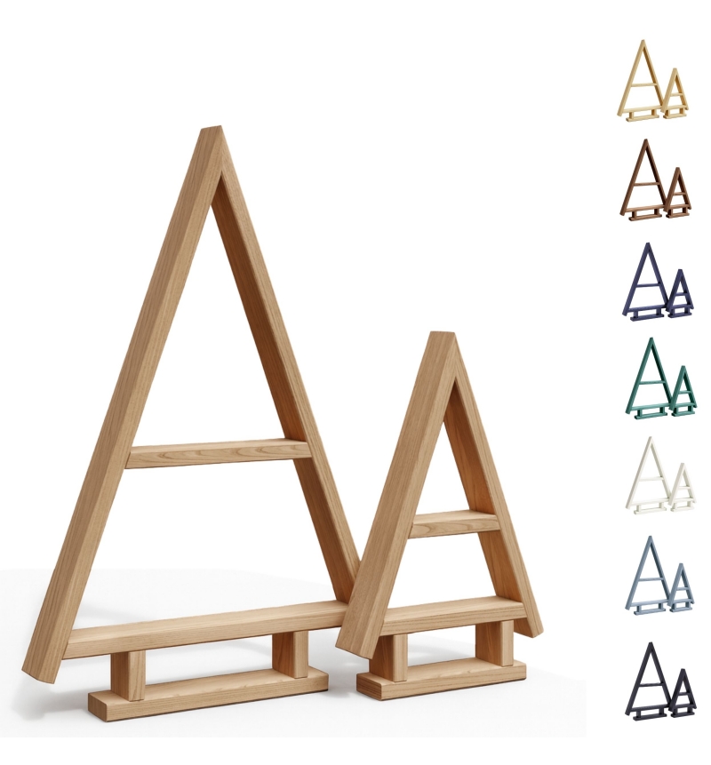 Dekoracja Świąteczna, Choinka - Zestaw dwóch choinek z drewna sosnowego