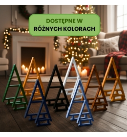 Dekoracja Świąteczna, Choinka - Zestaw dwóch choinek z drewna sosnowego