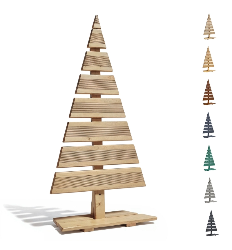 Choinka Dekoracja świąteczna Drewniana choinka z drewna modrzewiowego - 92 cm x 45 cm