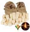 Brykiet drzewny 100% prasowany brykiet z drewna okrągły Brykiet Ekologiczny 2 x 12,5kg w worku jutowym idealny do kominka