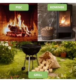 Brykiet drzewny 100% prasowany brykiet z drewna okrągły Brykiet Ekologiczny 2 x 12,5kg w worku jutowym idealny do kominka