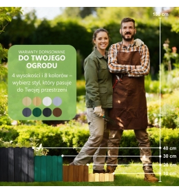 Rollborder - elastyczny płot ogrodzeniowy o wymiarach 200 x 20 cm