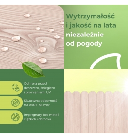 Drewniane obrzeże ogrodowe o wymiarach 20 x 200 cm