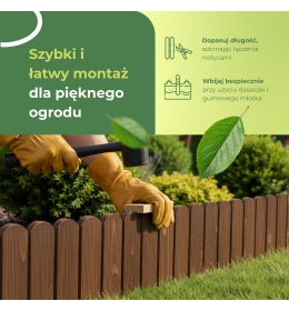 Drewniane obrzeże ogrodowe o wymiarach 30 x 200 cm