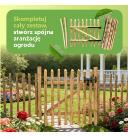Palik leszczynowy dla płotów lub furtek śr. 6-8cm 2 sztuki