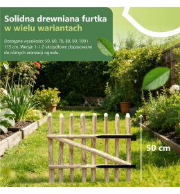 Furtka drewniana brama ogrodzeniowa szerokość 200 cm