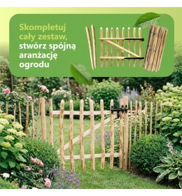 Furtka drewniana brama ogrodzeniowa szerokość 200 cm DIY