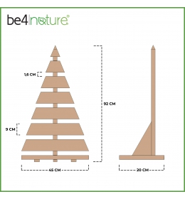 Choinka Dekoracja świąteczna Drewniana choinka z drewna modrzewiowego - 92 cm x 45 cm